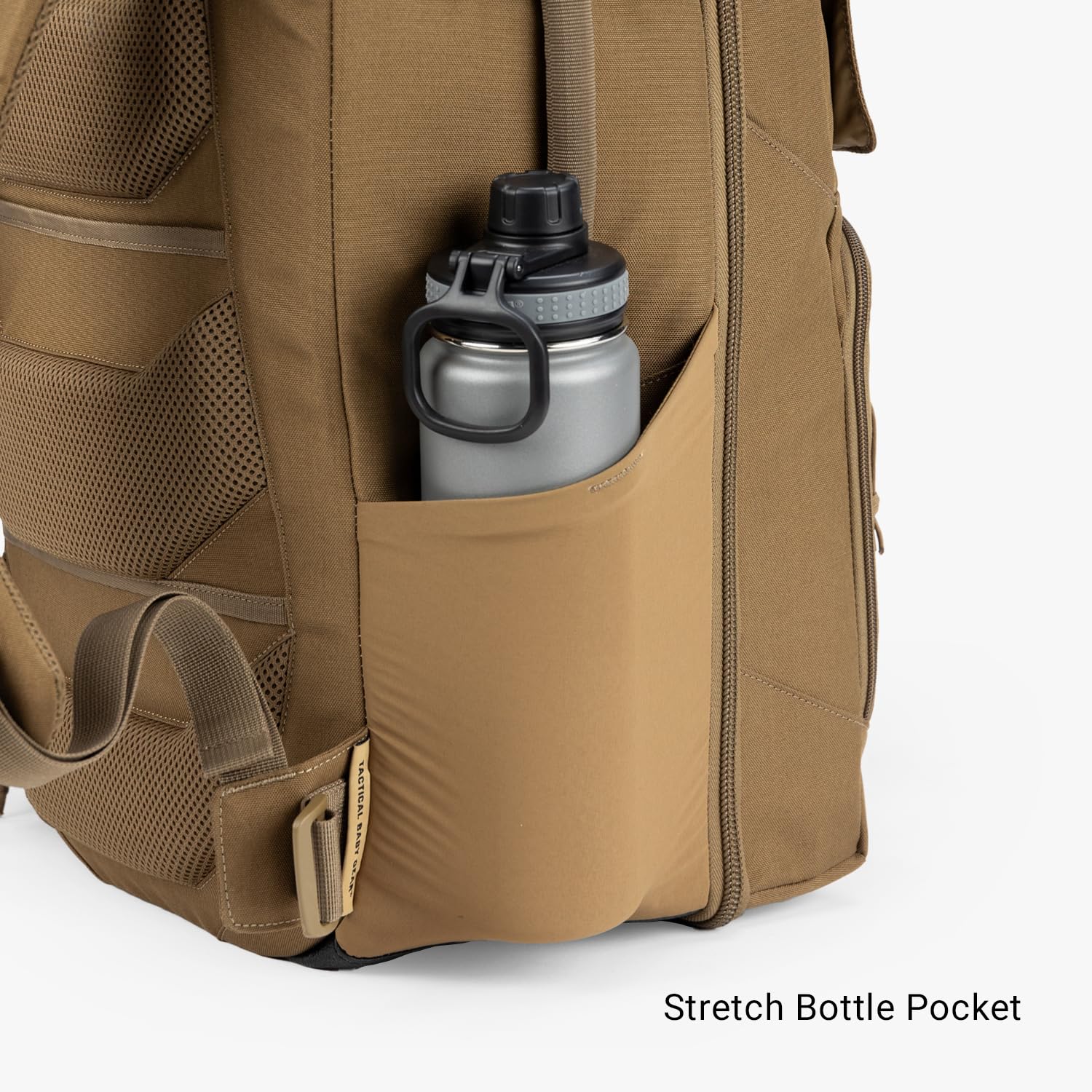 Tactical Diaper Backpack for Men - Military Style Baby Bag with Changing Pad, Coyote Brown - Perfect for Dads on the Go, Travel & Outdoor Adventures