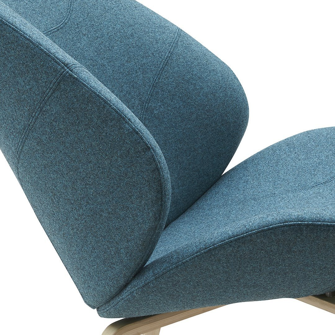 Eden Lounge Chair by Busk Hertzog - Modern Comfortable Accent Chair for Living Room, Bedroom & Patio - Softline Upholstered Relaxation Seating