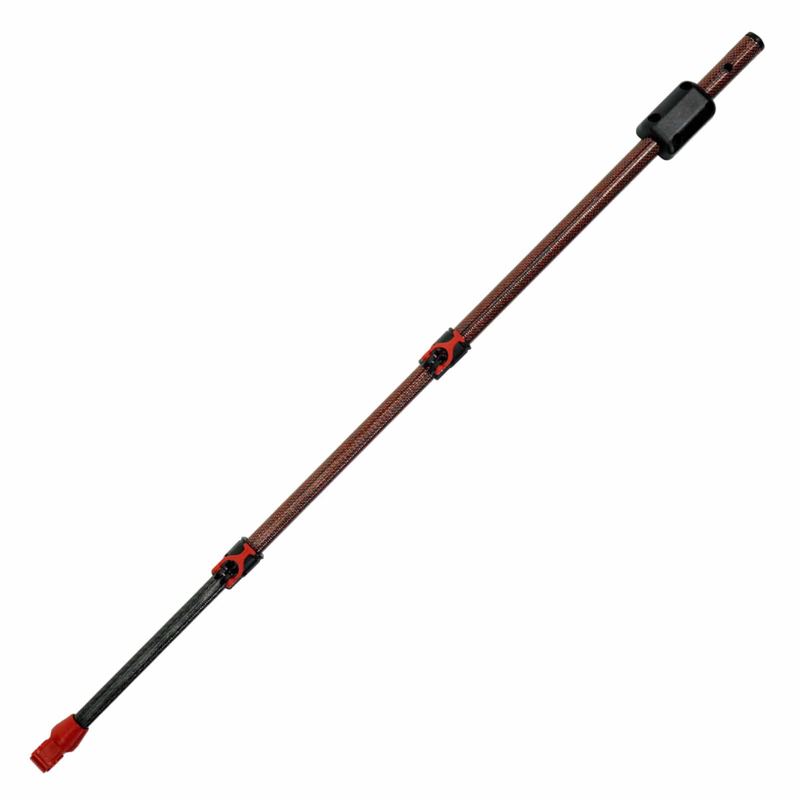 Minelab Equinox Telescopic Carbon Shaft - Red/Black Adjustable Metal Detector Pole (18
