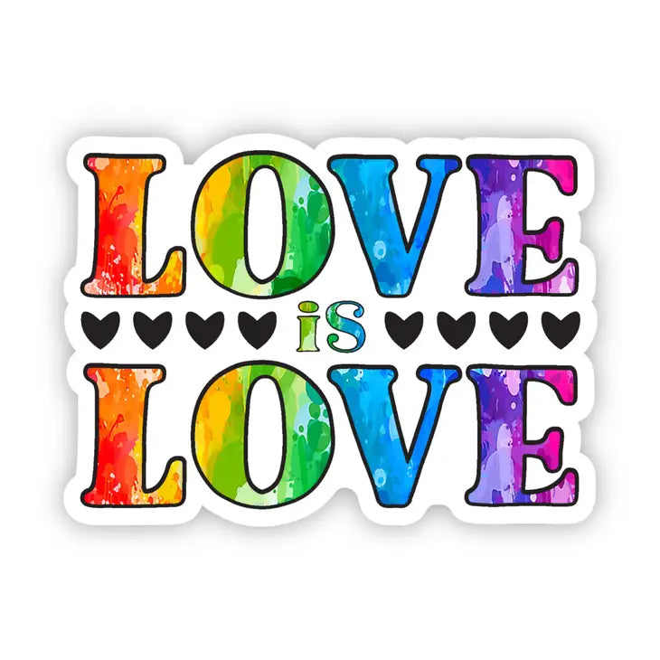 Love is Love Vinyl Sticker - Waterproof Decal for Laptops, Cars & DIY Crafts - LGBTQ+ Pride Support for Windows, Notebooks, Gifts
