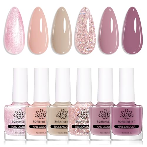6Pcs Nude Nail polish