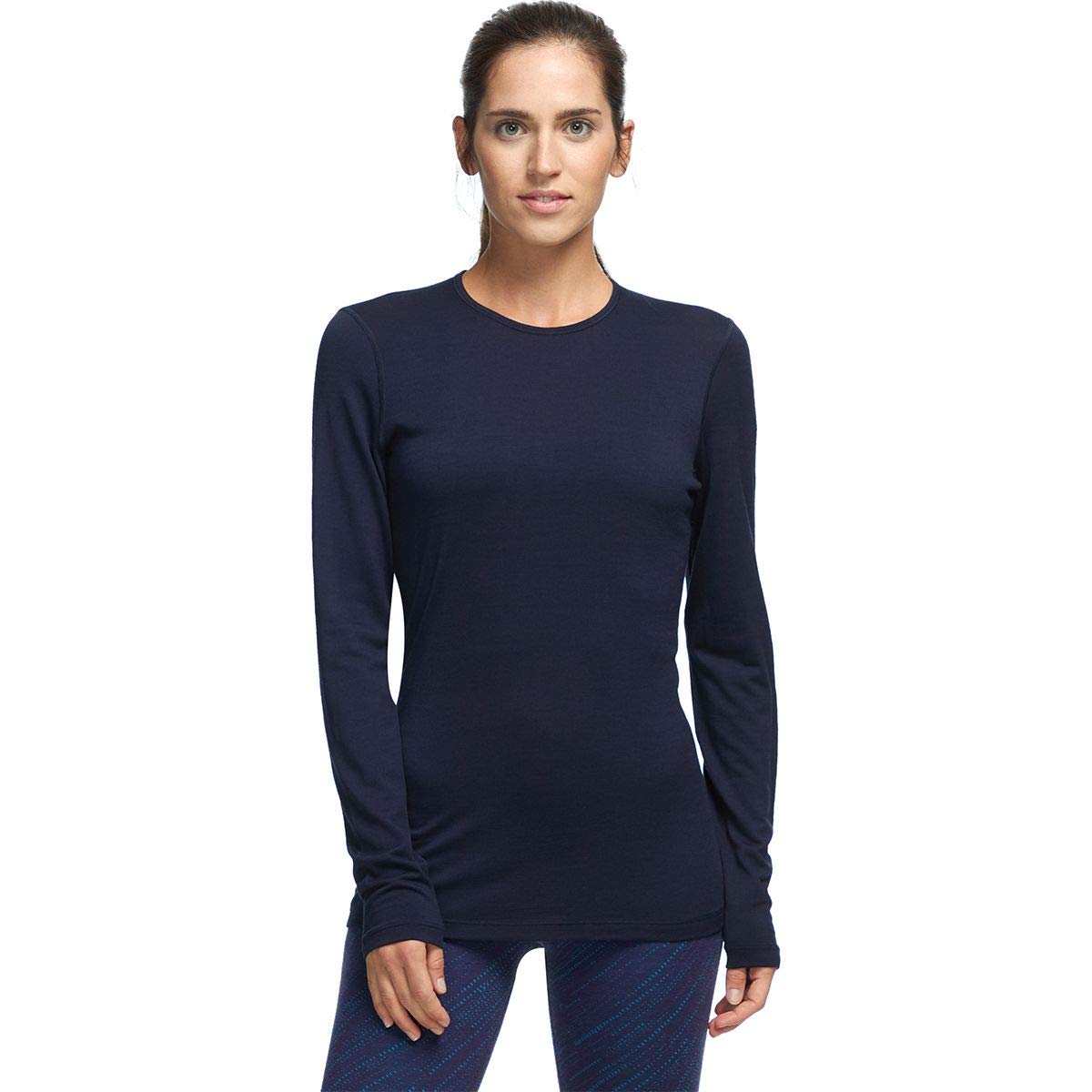 Icebreaker 200 Oasis Long Sleeve Crewe Thermal Shirt for Women - Merino Wool Base Layer for Hiking, Skiing & Winter Outdoor Activities