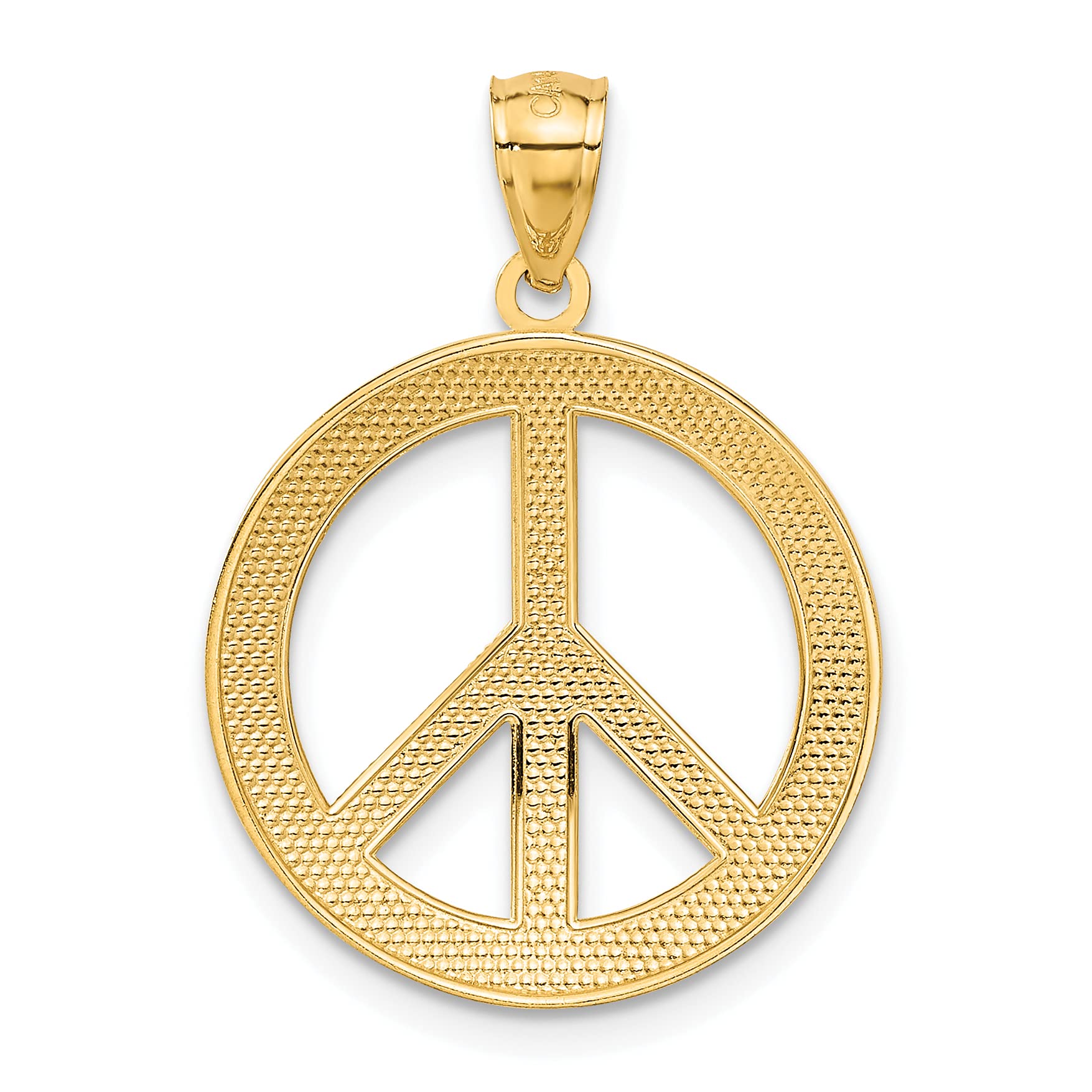 14K Solid Yellow Gold Peace Love Faith Hope Pendant Necklace - Inspirational Jewelry Gift for Women, Birthday, Anniversary, Graduation - Perfect for Daily Wear & Special Occasions