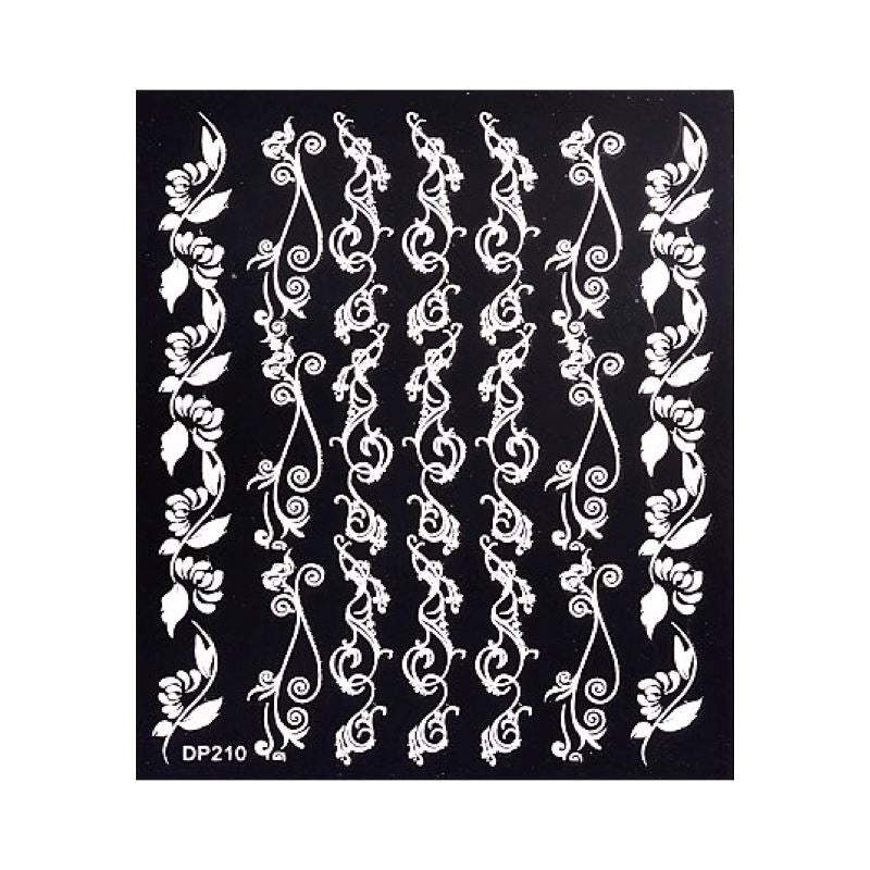 Elegant White Floral Lace Nail Art Stickers - DIY Manicure Decals for Women, Perfect for Weddings, Parties & Special Occasions