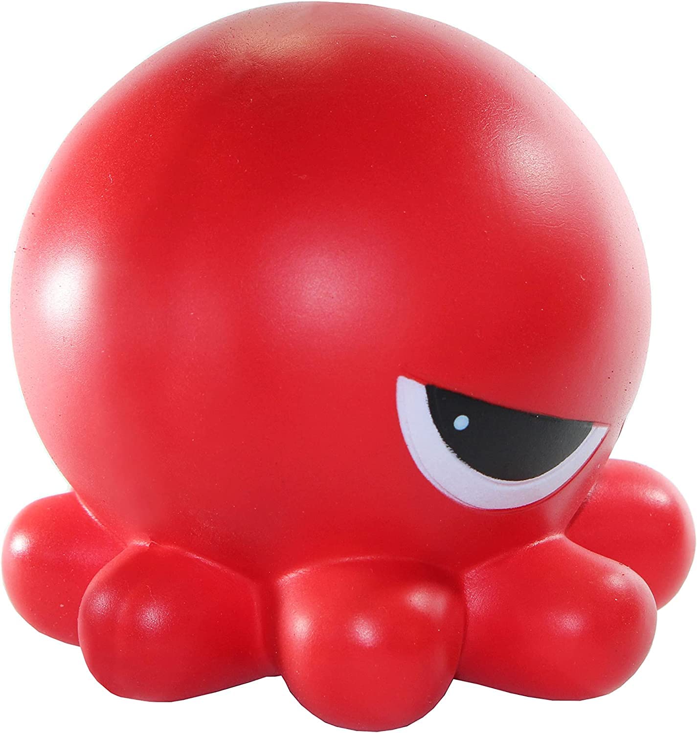 Squishy Grumpy Baby Octopus Stress Relief Toy - Super Soft Slow Rising Fidget Toy for Adults & Kids - 5 Inch Hand Exercise Squeeze Ball for Office Desk, Anxiety Relief & Sensory Play