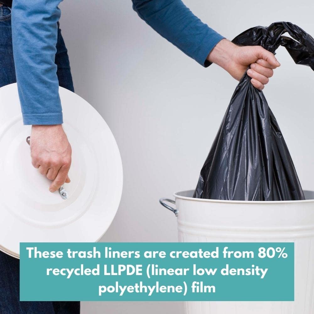 40-45 Gallon Heavy Duty Black Trash Bags - 100 Count, 1.25 Mil Thick Commercial Grade - Perfect for Kitchen, Warehouse, Office & Janitorial Use - Extra Large Garbage Can Liners for Heavy Waste Disposal