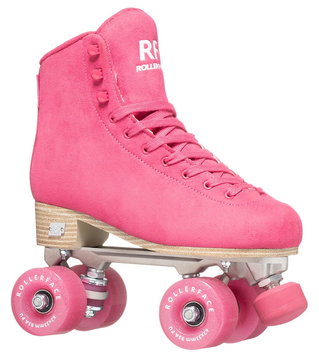 Rollerface Hipskates Deluxe - Women's Premium Vegan Roller Skates with Soft Suede for Outdoor & Indoor Skating, Rink, Fitness & Retro Style