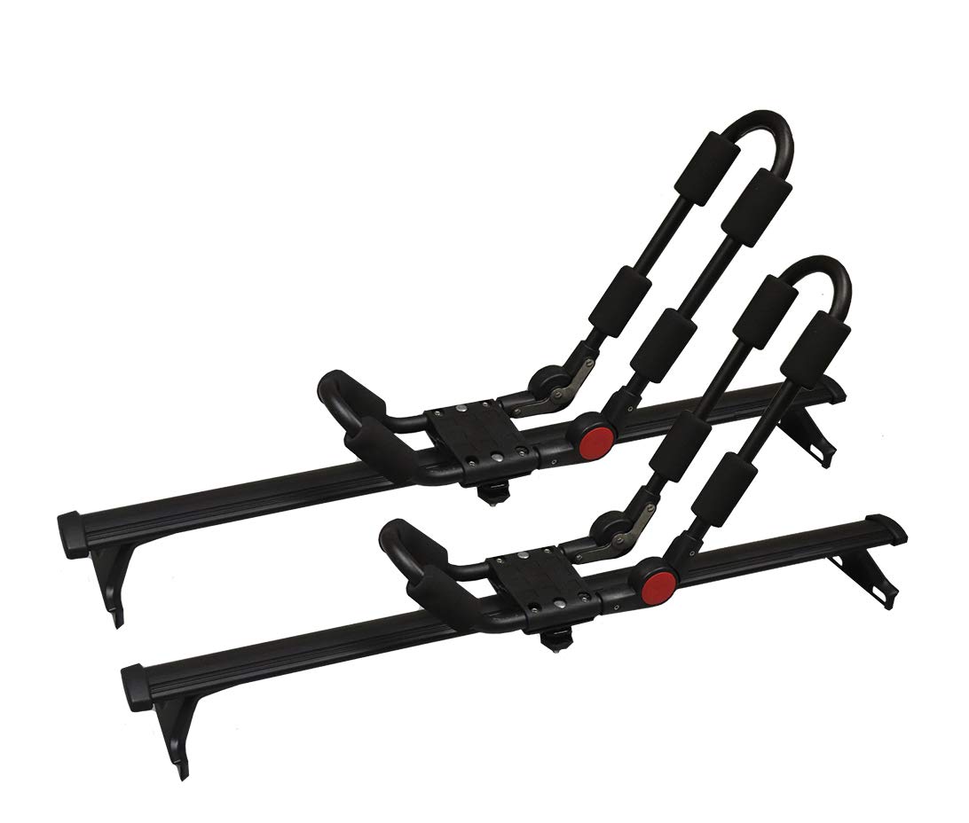 Brightlines Jeep Compass Roof Rack Crossbars & Kayak Carrier Combo - Fits 2018-2025 Jeep Compass | Heavy Duty Aluminum Cargo Rack for Kayaks, SUPs, Bikes & Outdoor Gear | Perfect for Camping, Road Trips & Water Sports Adventures
