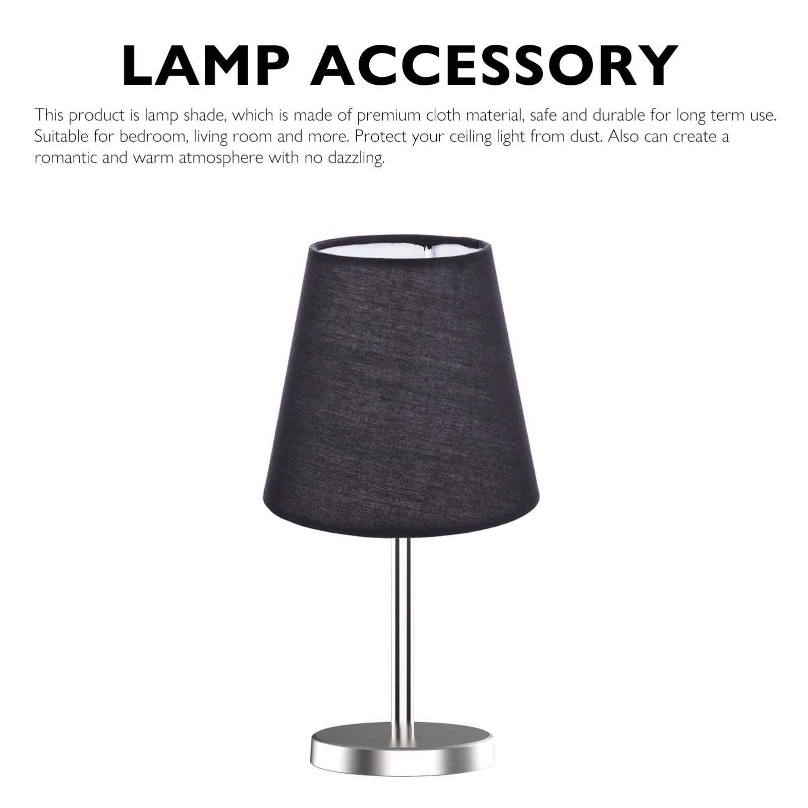 Black Drum Chandelier Lamp Shade - Barrel Lampshade Cover for Table & Floor Lights - Home, Office, Hotel & Restaurant Decor - Elegant Gauze Sconce Shades for Ambient Lighting