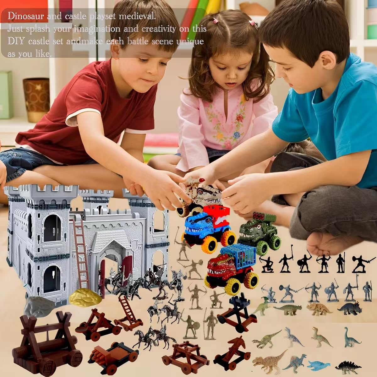 Medieval Castle Building Toy Set - DIY Knight & Soldier Figures for Kids - Creative Play & Battle Scenes - Perfect for History Enthusiasts & Educational Playtime