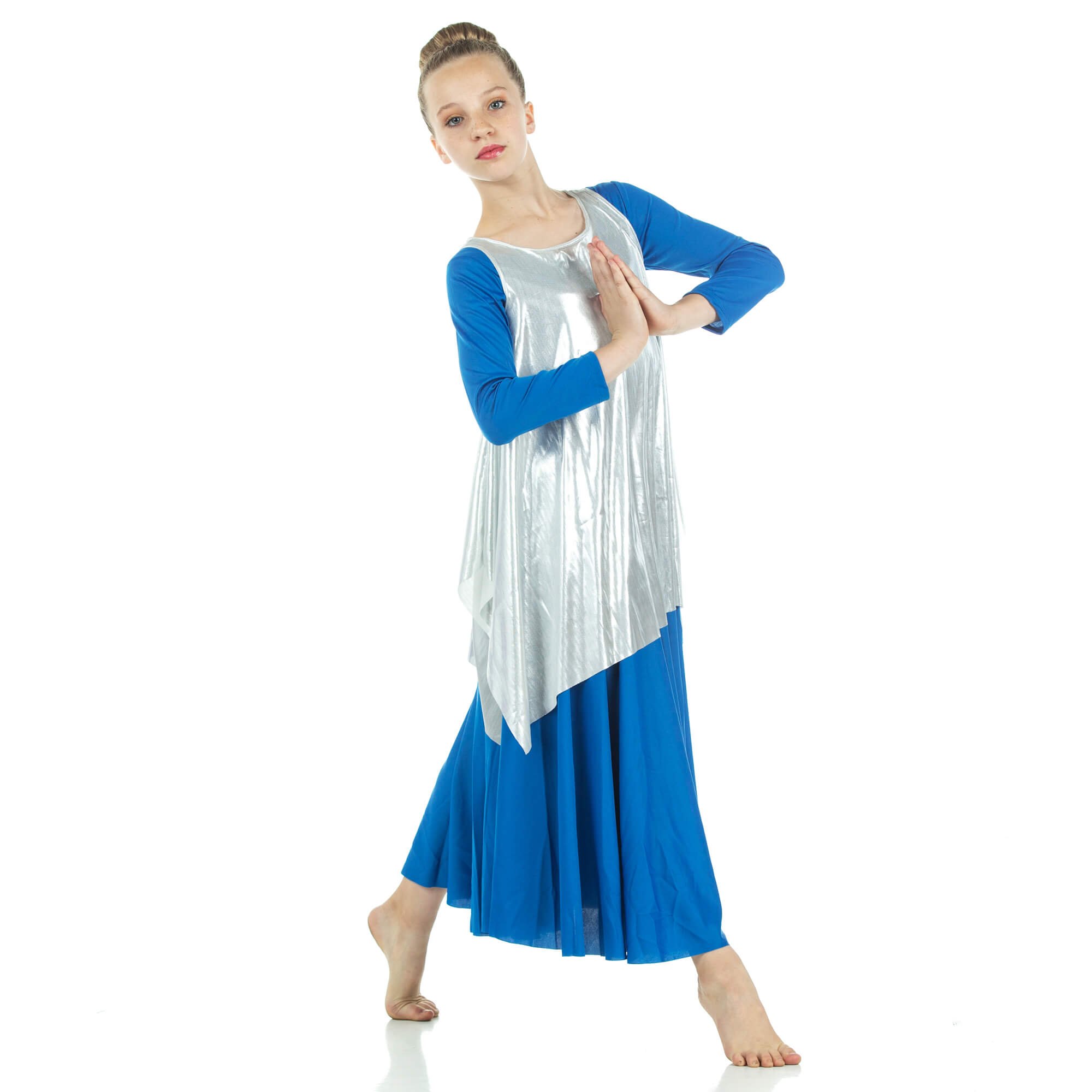 Danzcue Girls' Dance Tunic Tank Top - Flowy Drapey Pullover for Ballet, Jazz & Cheerleading - Perfect for Performances, Recitals & Dance Classes