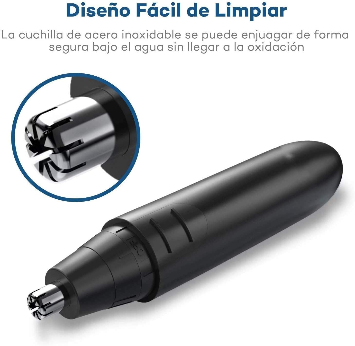 Professional USB Rechargeable 4-in-1 Men's Ear & Nose Hair Trimmer - Waterproof Vacuum Cleaning System for Beard, Nose & Facial Hair Grooming | Perfect Gift for Dad, Husband & Men's Personal Care | Home, Travel & Gym Use
