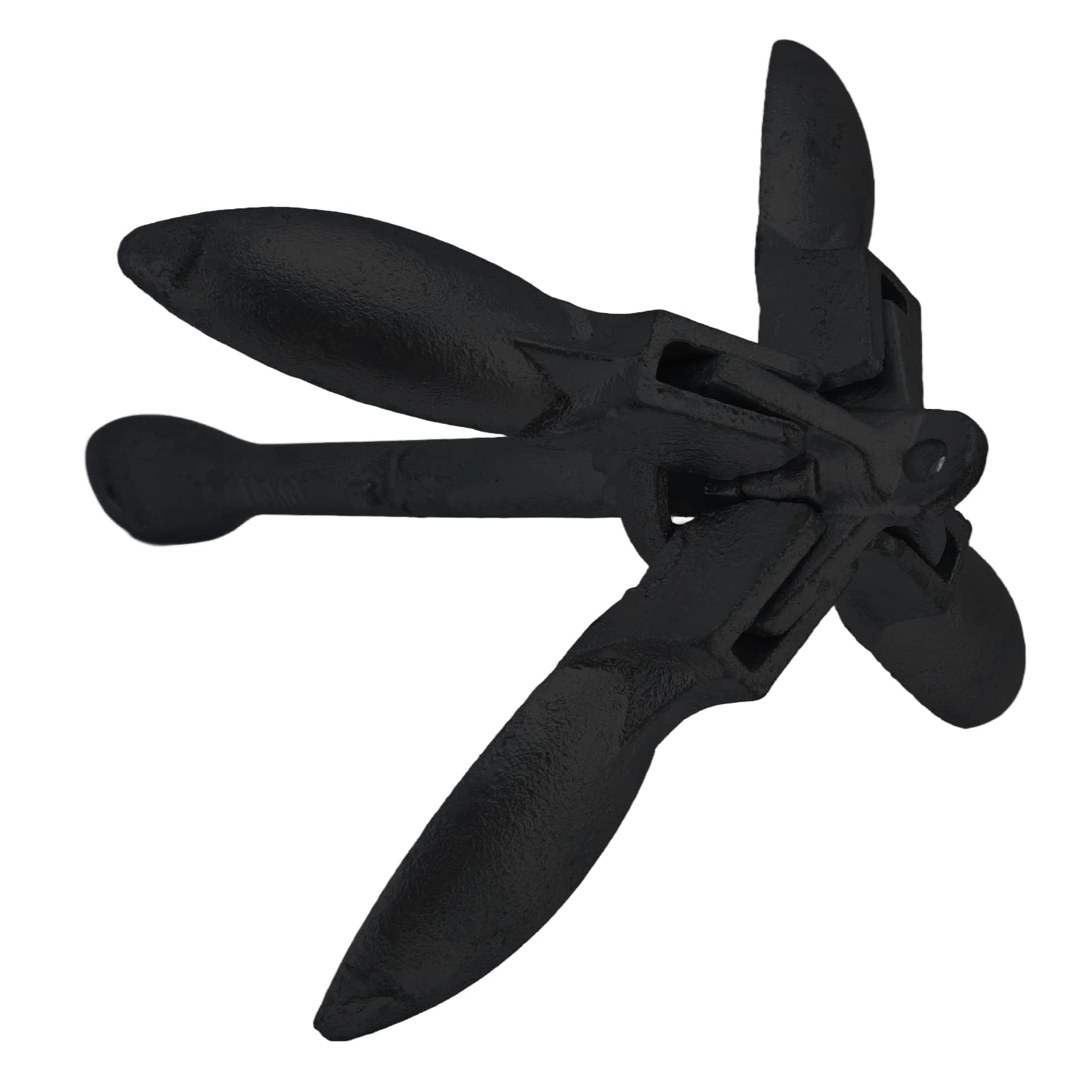 1.5kg Folding Boat Anchor - Heavy Duty Carbon Steel Marine Anchor for Ships & Boats (Black) - Perfect for Fishing, Yachting & Water Sports