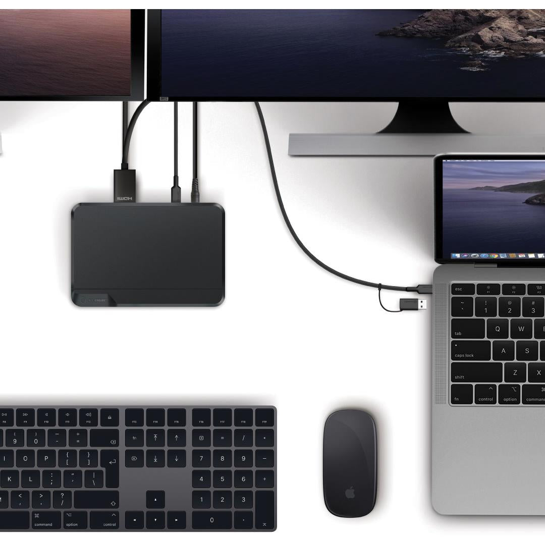 ALOGIC Universal Twin HD Docking Station - Dual Monitor USB-C Hub with 4K HDMI, Ethernet, USB Ports for MacBook Pro/Air, Windows Laptops - Perfect for Home Office & Remote Work Setup