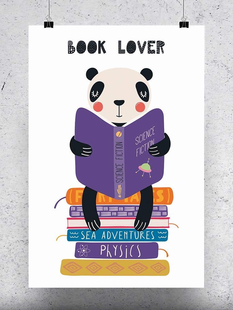Panda Book Lover Poster - Cute Panda Reading Wall Art for Book Lovers, Kids Room Decor & Library Inspiration
