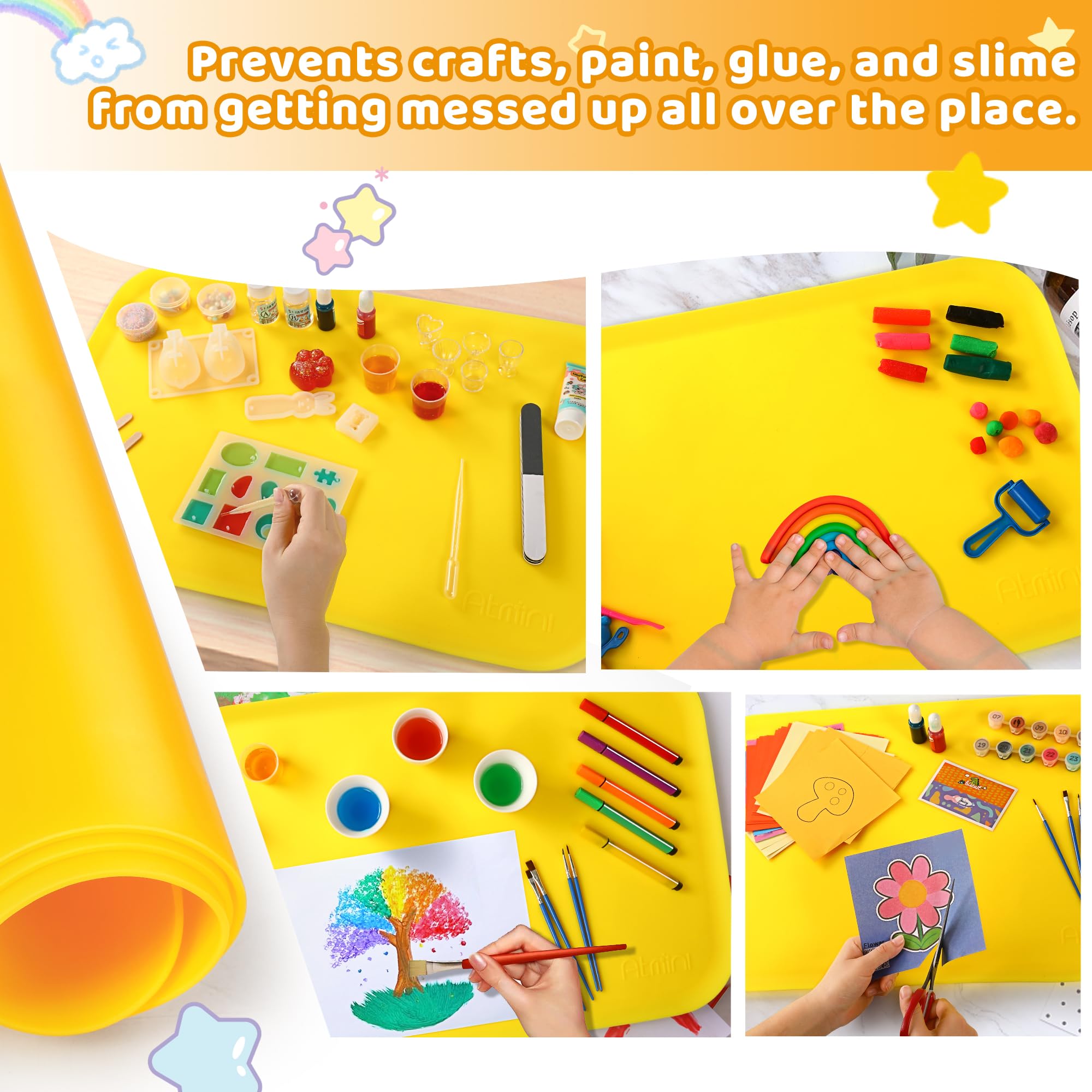 Non-Toxic Silicone Art Mats for Kids - 24