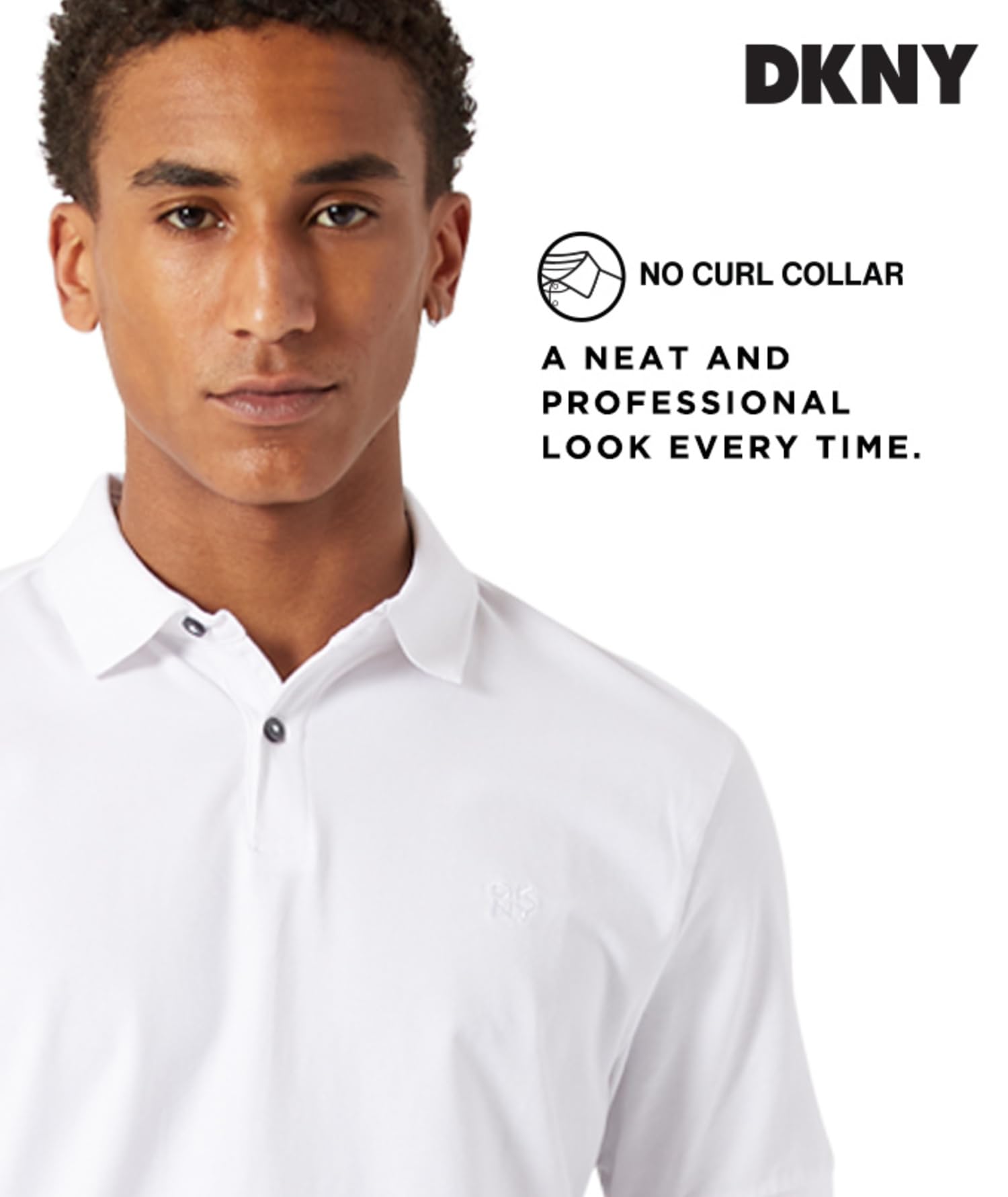 DKNY Men's Polo Shirts - Soft Stretch Cotton Casual Shirt | Modern Fit Short Sleeve Polo for Men | Perfect for Office, Golf & Summer Outings