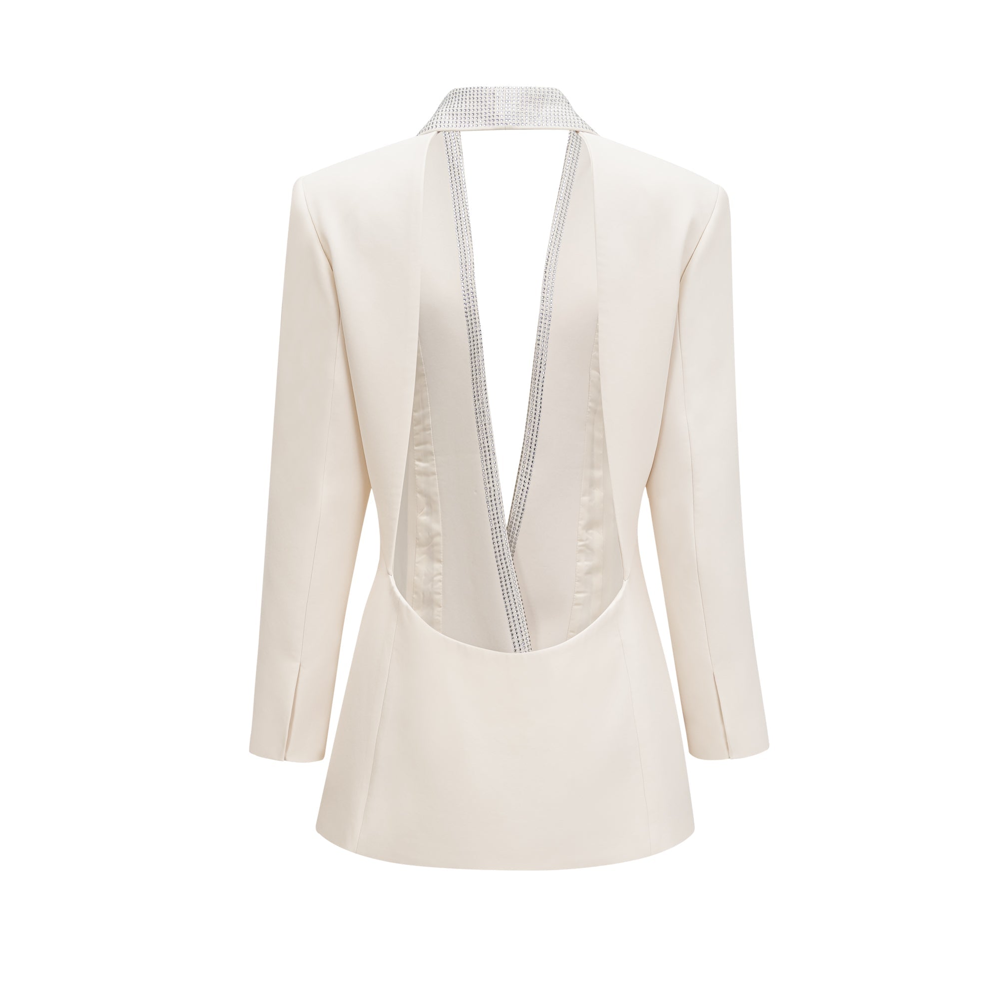 Jeanne Crystal Embellished Tailored Dress Coat - Elegant Women's Formal Wear for Weddings, Parties & Special Occasions