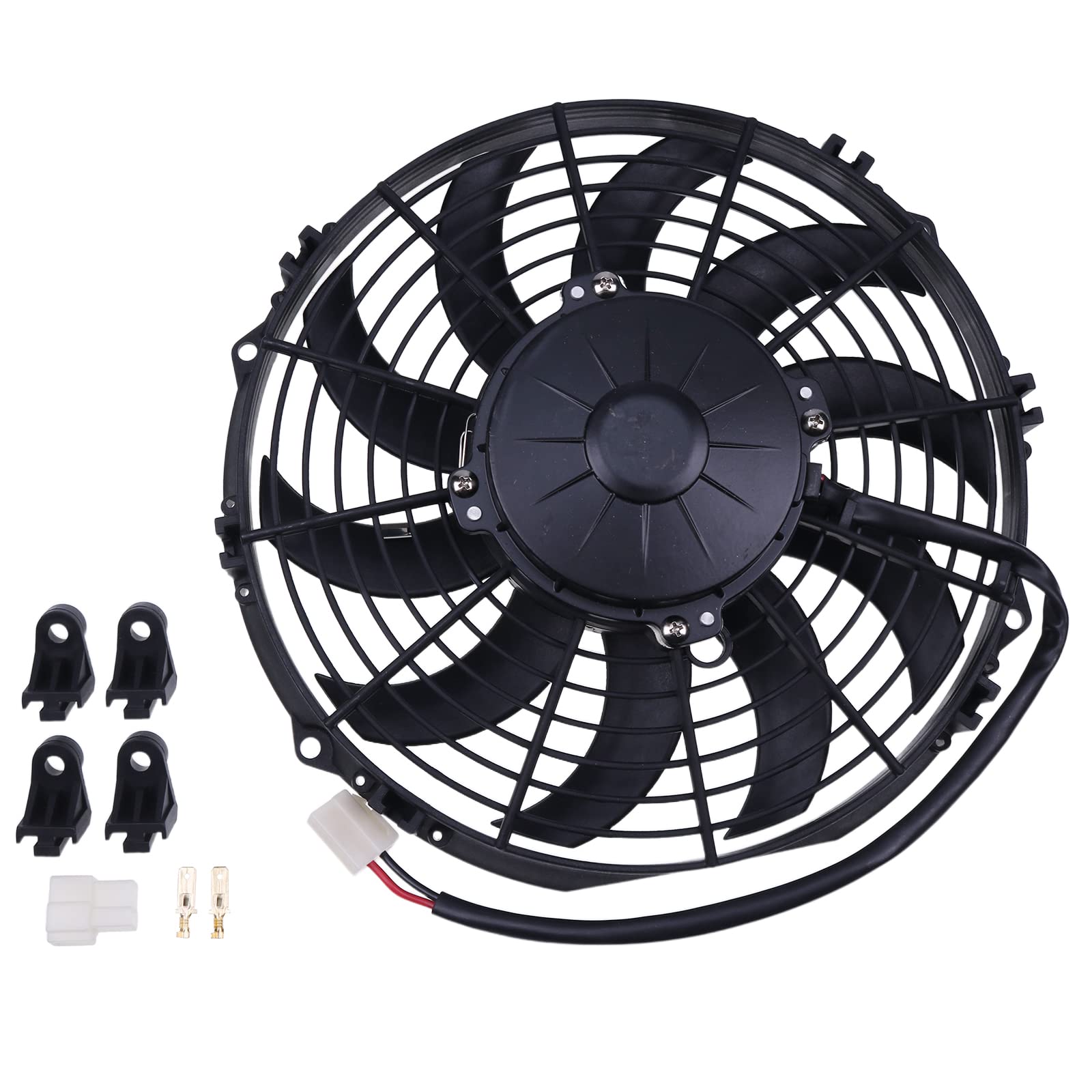 24V Heavy Duty Truck Cooling Fan 78-1186 30100455A VA11-BP12 / C-57S - Compatible with Thermo King KV-500 V-100 V-190 V-300 V-400 V-500 & Spal Parts - Ideal for Transport Refrigeration Units & Semi-Truck Maintenance