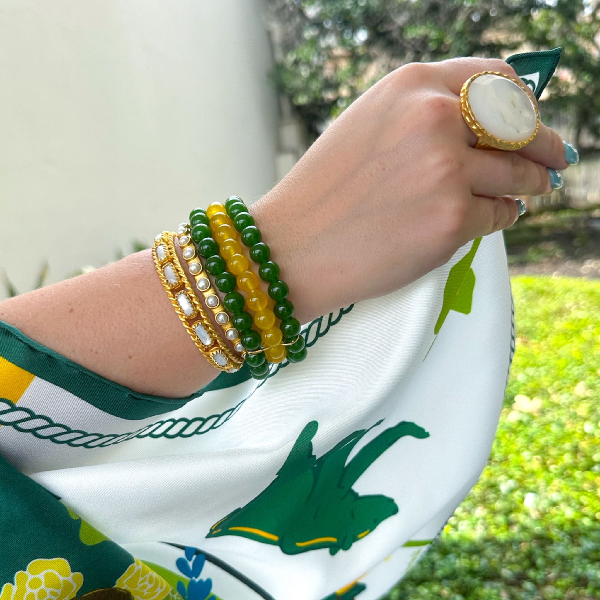 Baylor Beaded Bracelet Stack - Boho Chic Handmade Beaded Bracelets for Women - Perfect for Layering, Stacking & Everyday Wear - Great for Gifts, Parties & Boho Fashion Accessories