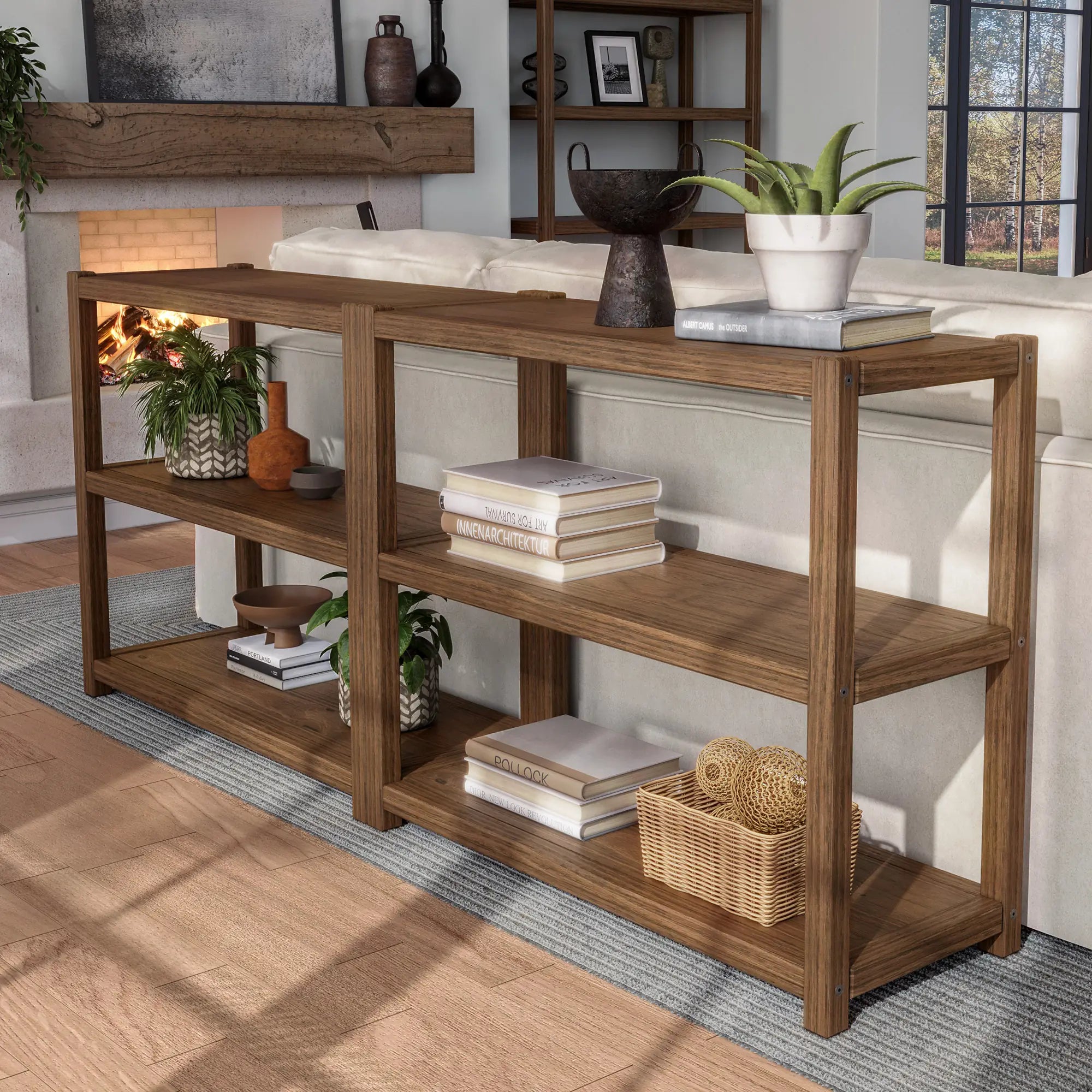 Greenport 30 Modular Bookcase - Adjustable Bookshelf for Home & Office - Modern Wooden Storage Shelf for Living Room, Bedroom, Study - Easy Assembly & Space Saving Design