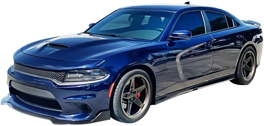 2015-2023 Dodge Charger SRT V1 Style Front Bumper Lip Spoiler - 3PCS ABS Plastic Splitter for Enhanced Aerodynamics & Aggressive Look - Perfect for Car Enthusiasts and Street Racing