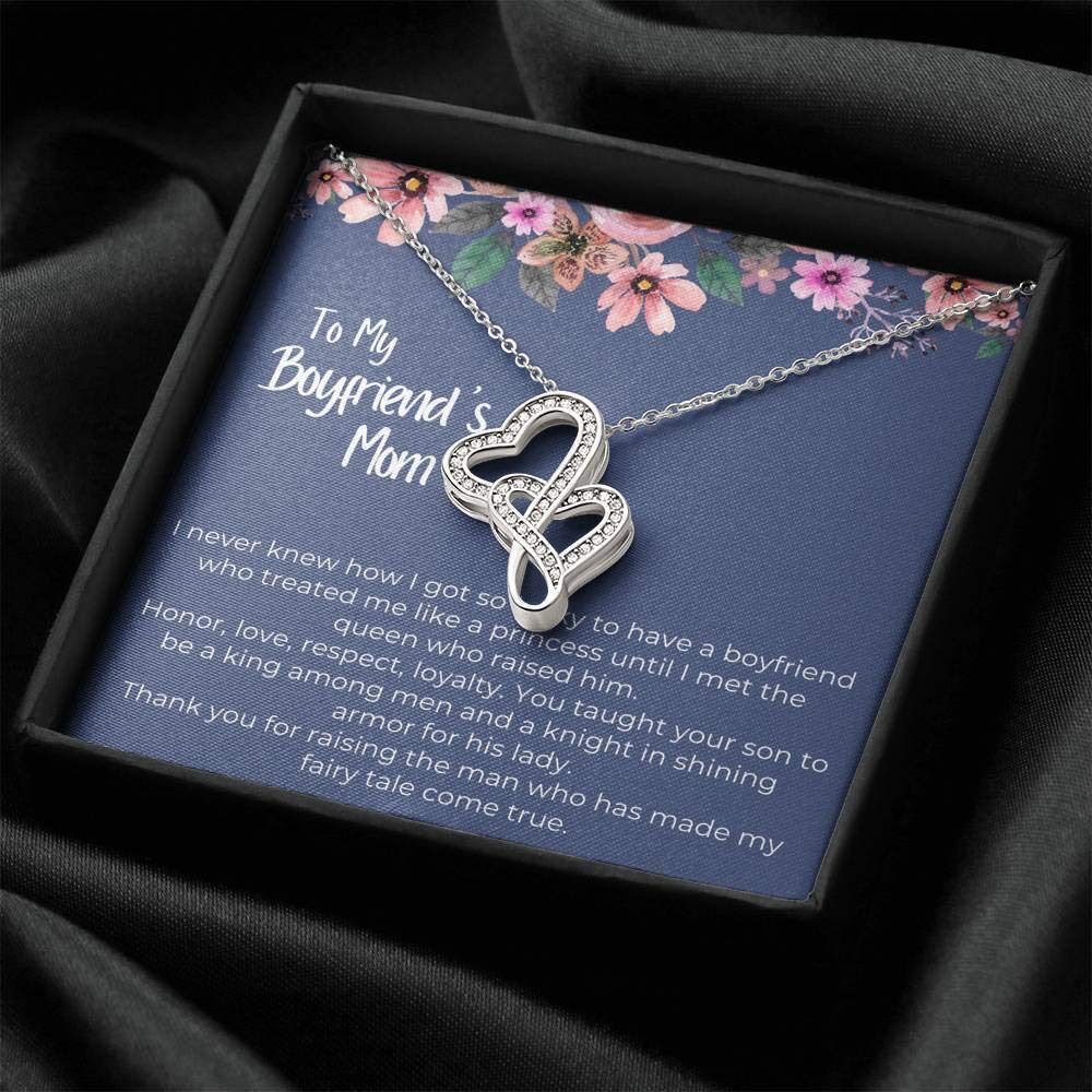 Elegant Heart Pendant Necklace for Mom - Perfect Gift for Boyfriend's Mother | 925 Sterling Silver Jewelry with Gift Box | Ideal for Birthday, Anniversary & Mother's Day