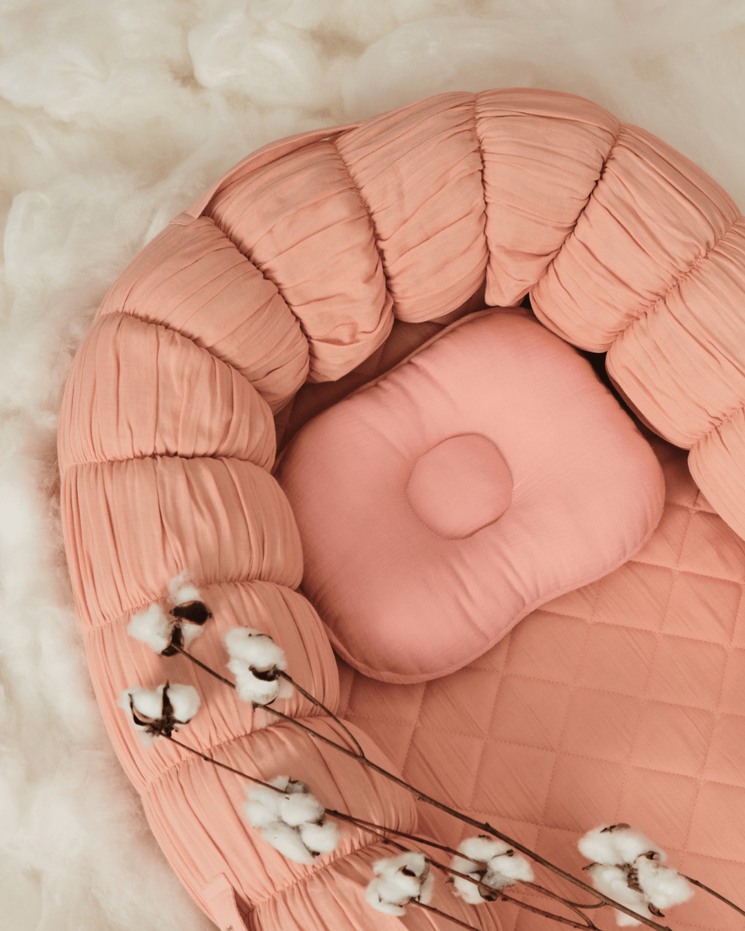 The Sleep Cloud Nest - Ultra Soft Pink Memory Foam Pillow for Side & Back Sleepers - Perfect for Bed, Sofa & Travel Use