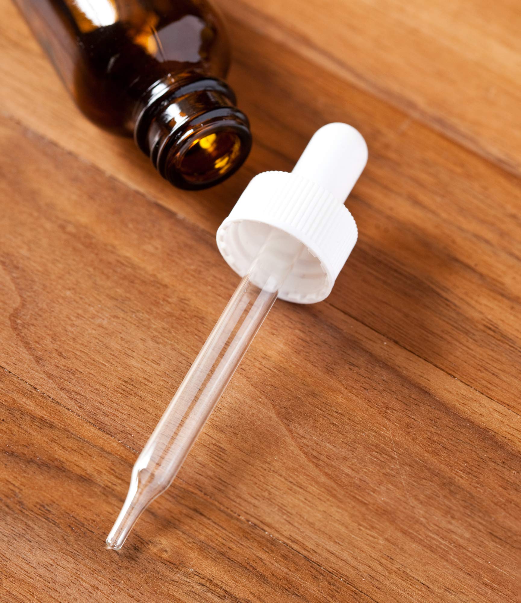 JUVITUS 12 Pack 1 oz (30ml) Amber Glass Boston Round Bottles with White Dropper Caps & Funnel - Essential Oil, CBD, Tincture Storage for DIY, Aromatherapy, and Herbal Remedies