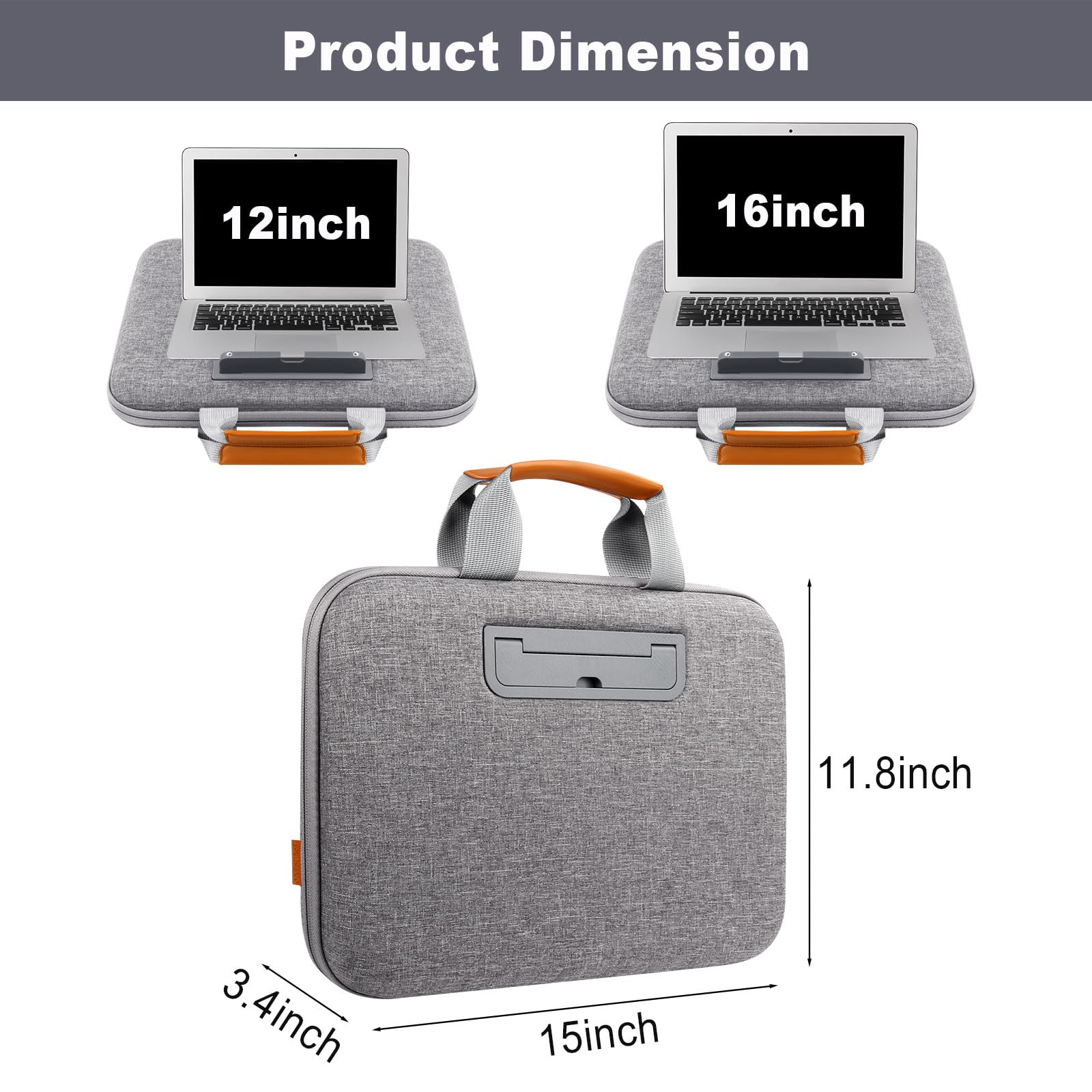 Portable Lap Desk for Laptop with Storage - Adjustable Laptop Stand for 15.6 Inch Notebooks, Book Holder for Reading - Perfect for Home Office, Study & Bed Use (Grey)