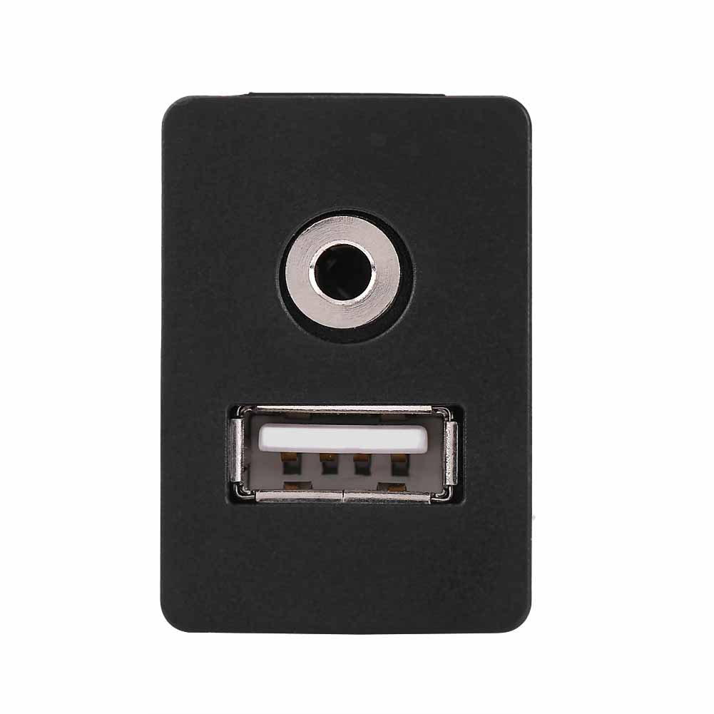 3.5mm AUX Extension Cable with USB Port - Car Audio Mounting Panel Jack for Seamless Music Playback | Perfect for Toyota, Honda, Ford & More Vehicles | Ideal for Dashboard Installation & Enhanced In-Car Entertainment
