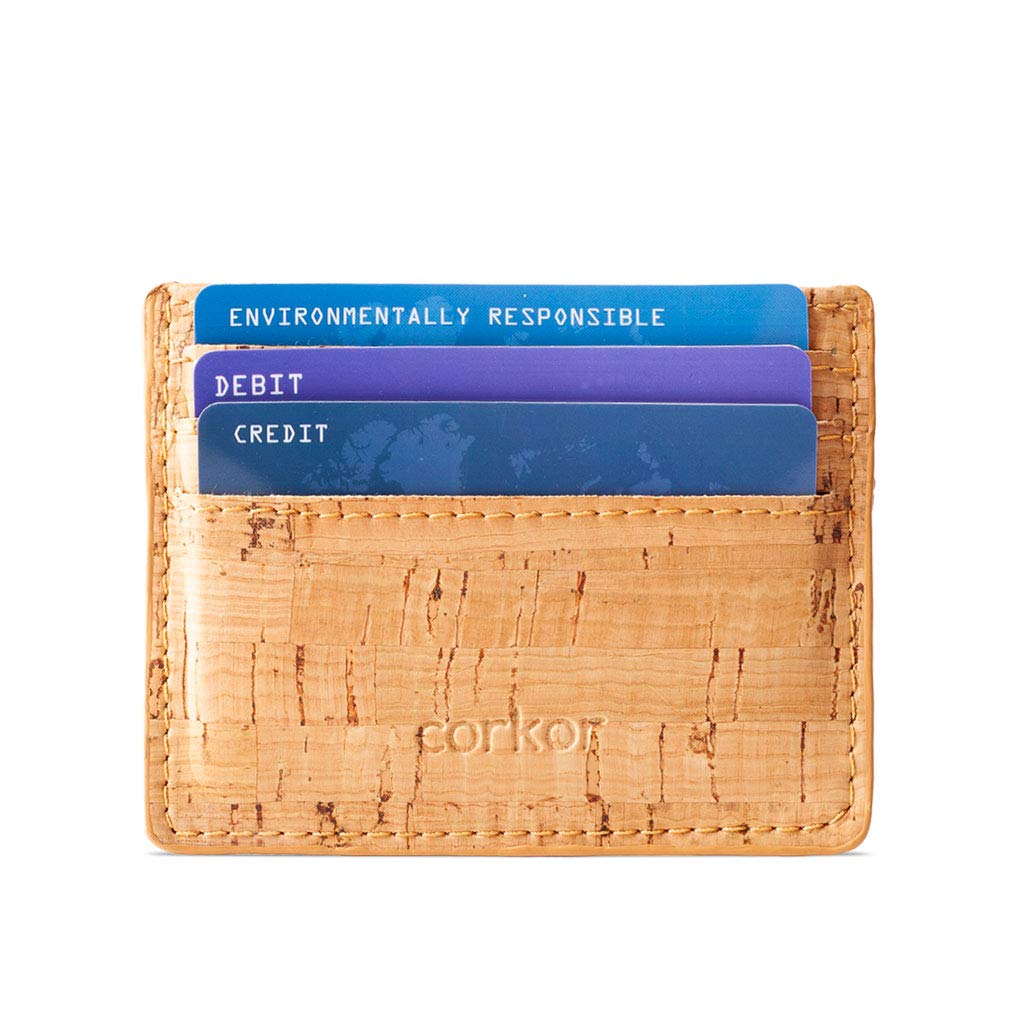 Eco-Friendly Cork Card Sleeve & Wallet – Vegan Leather, Cruelty-Free, Rustic Design – Perfect for Credit Cards, Business Cards & ID Holders – Sustainable Everyday Carry Accessory