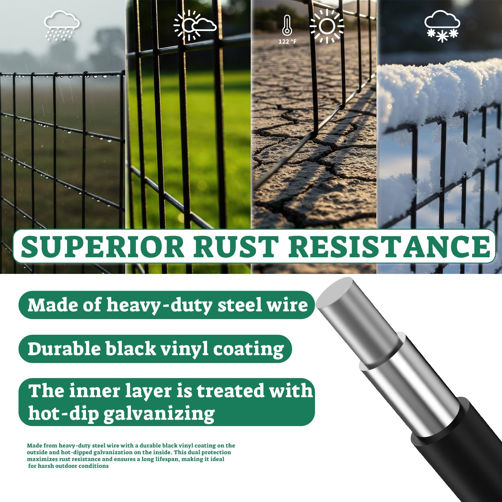 SEBOSS 1/2 Inch 19-Gauge Black Coated Welded Wire Mesh Roll - 48