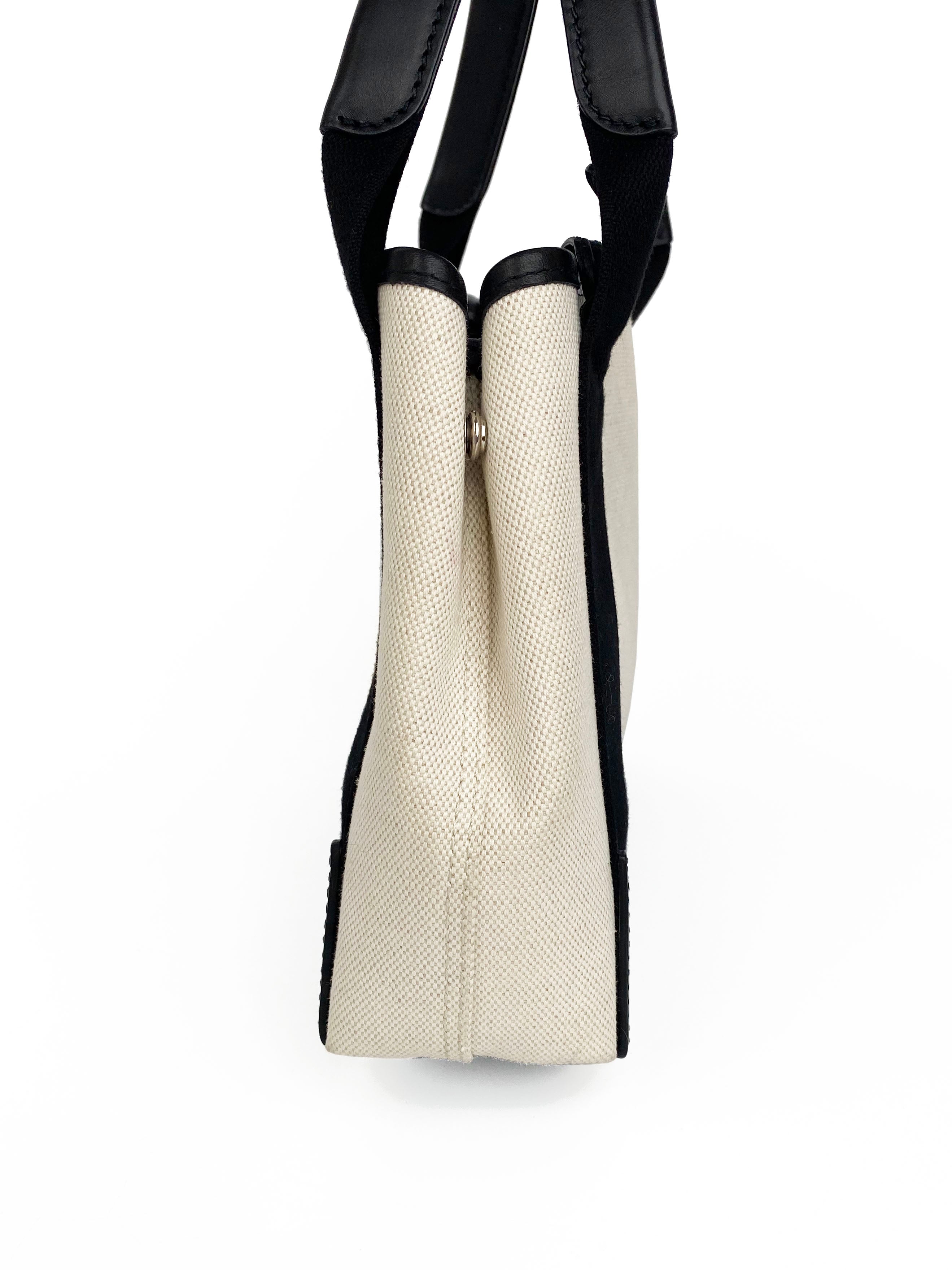 Balenciaga Black & White XS Cabas Bag - Luxury Designer Tote for Women | Perfect for Work, Travel & Everyday Use