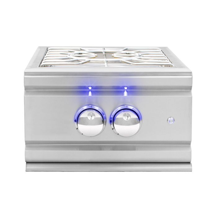 Summerset TRL Series Built-In Side Power Burner TRLPB2 NG/LP - Outdoor Gas Grill Accessory for Backyard BBQ & Patio Cooking