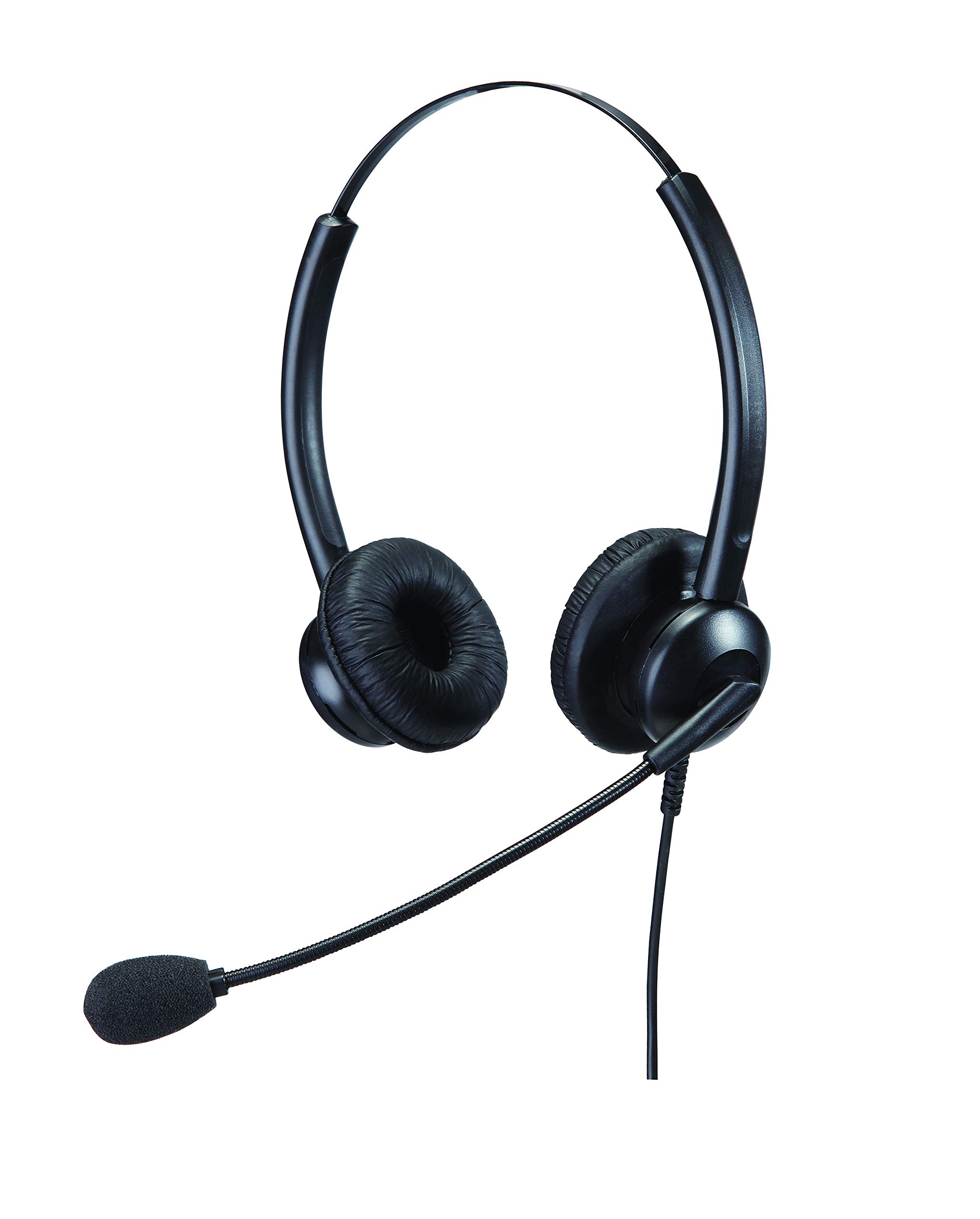 Affordable USB Noise Cancelling Headset with Dual Ear Cushions - Perfect for Office, Call Centers, Softphones, Laptops & Computers - Ideal for Remote Work, Online Meetings & Customer Service