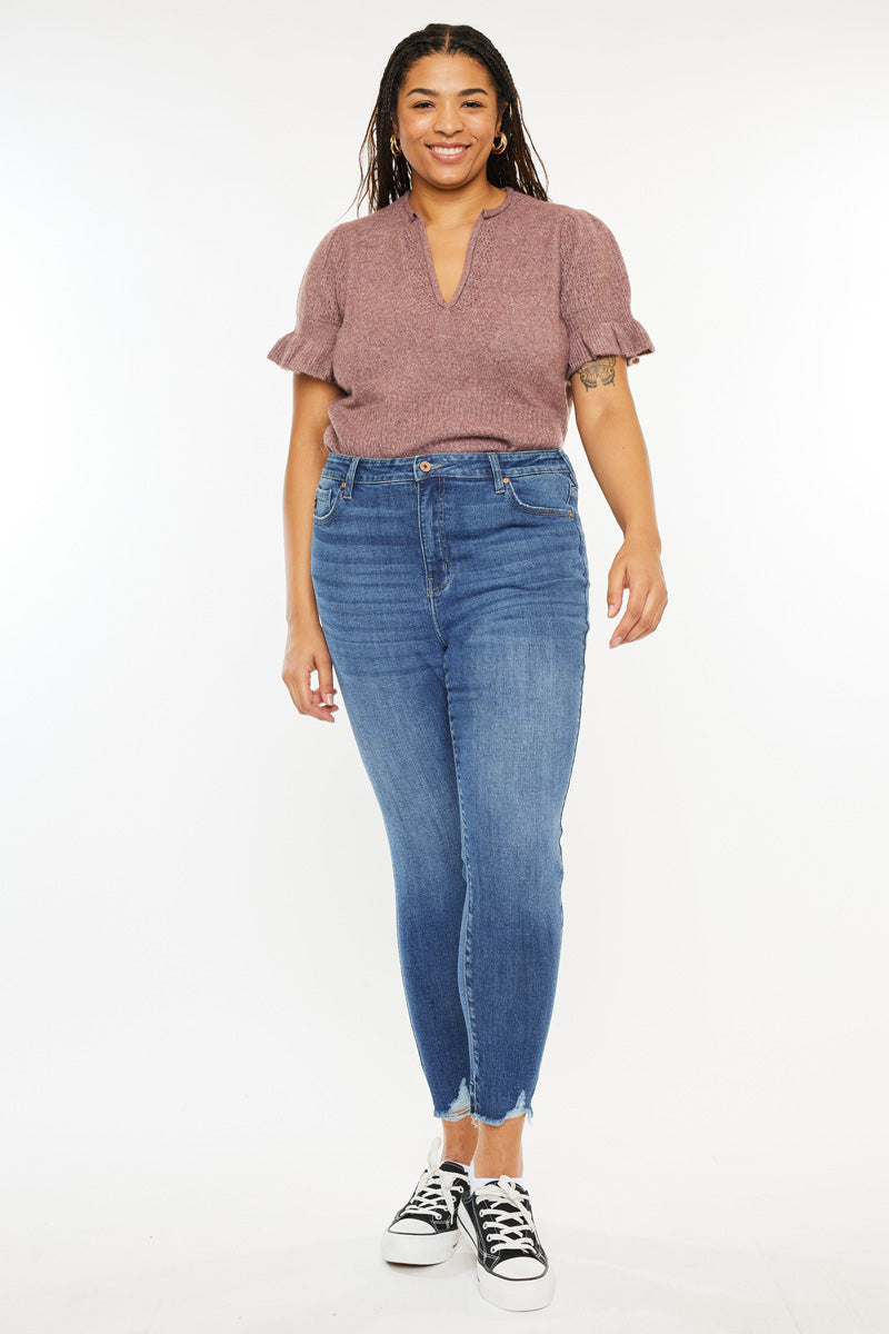 Arcana High Rise Ankle Skinny Jeans for Women - Plus Size Stretch Denim Pants - Perfect for Casual Wear, Work & Date Nights
