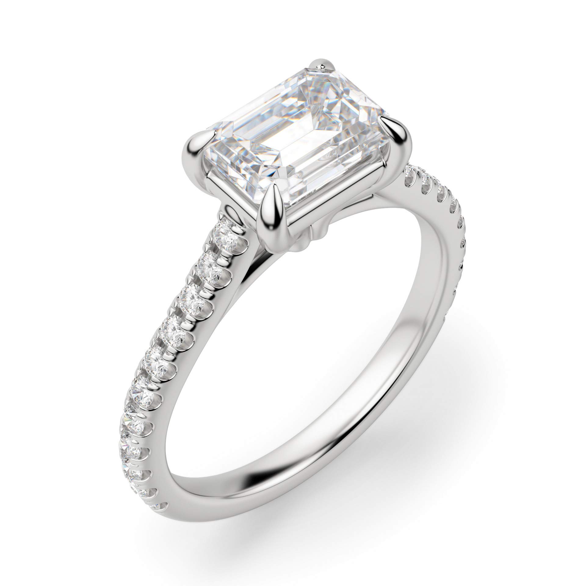 3 CT Emerald Cut Moissanite Engagement Ring Set for Women - Vintage Halo Wedding Band, Solitaire Bridal Ring, Anniversary Promise Jewelry - Perfect for Proposals, Weddings & Special Occasions