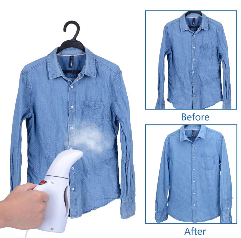 Portable Handheld Garment Steamer - 180ml Mini Steam Iron for Clothes, Suits & Dresses | Quick Wrinkle Remover for Home, Travel & Office Use | Lightweight Fabric Steamer for Hanging Clothes & Delicate Fabrics