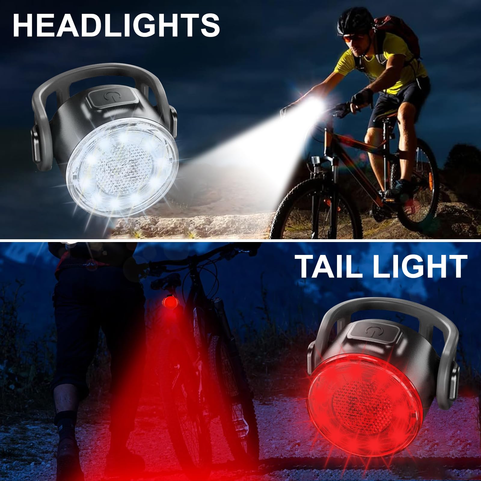 USB Rechargeable Bike Tail Light - High Visibility Rear Bicycle Safety Light for Night Riding, Cycling, and Commuting