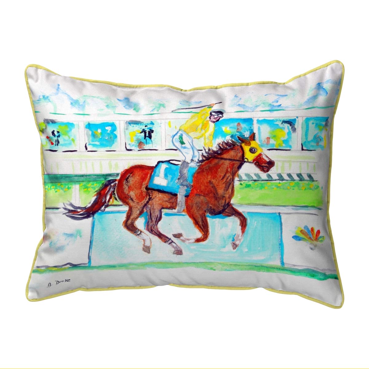 Betsy Drake ZP632 Decorative Throw Pillow 20x24 Inches - Soft Multi-Color Cushion for Sofa, Bed, Living Room & Home Decor