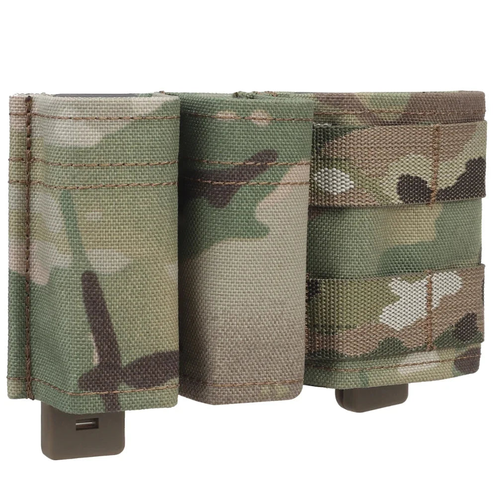 Tactical Double Magazine Pouch for 9mm & 5.56 - Quick Release Nylon Clip Holder - Perfect for Military, Law Enforcement & Range Training