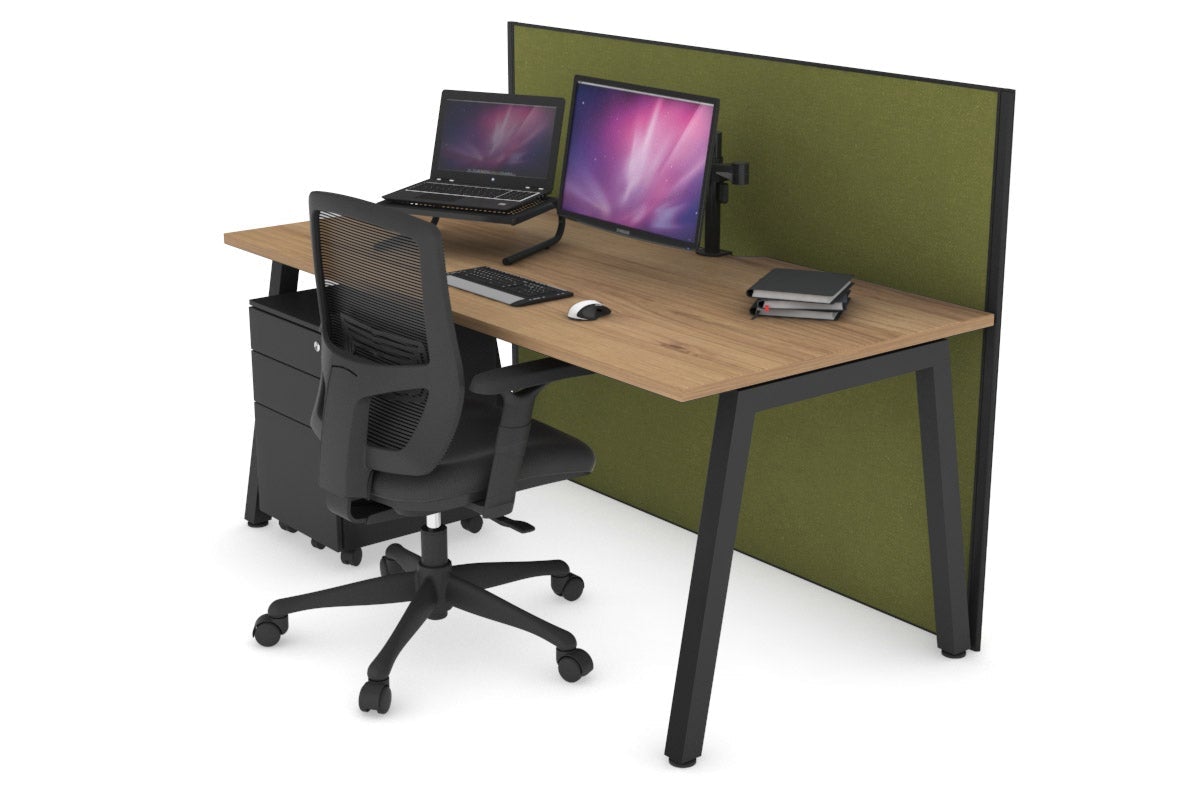 Horizon Quadro A Legs Office Desk - 1600L x 800W with Cable Management Scallop | Modern Workstation for Home Office, Study Room & Small Business Spaces