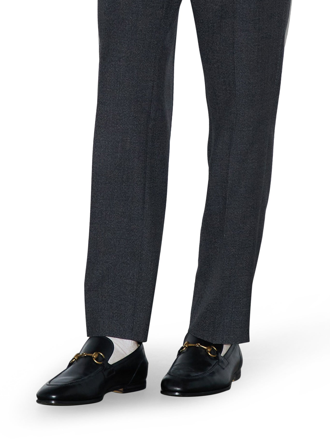 GUCCI JORDAAN Men's Leather Loafers - Classic Italian Designer Dress Shoes for Business, Office & Formal Occasions