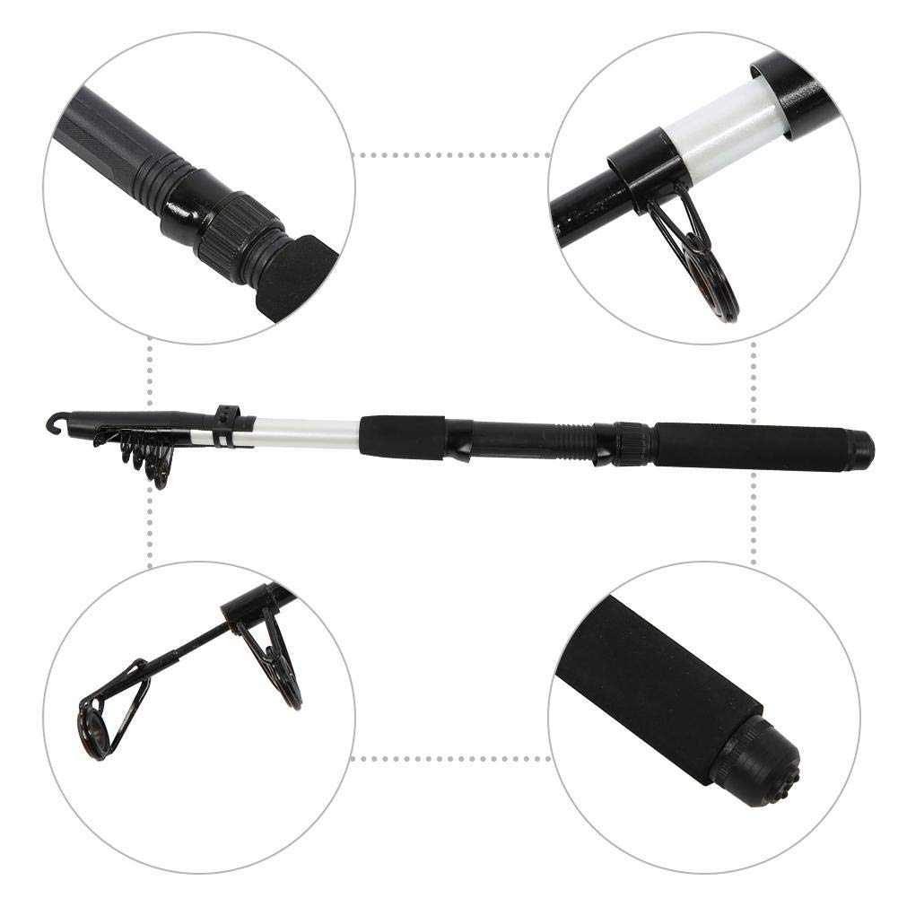 Portable Telescopic Fishing Rod - Lightweight Fiberglass Travel Fishing Pole for Sea, Casting & Spinning | Perfect for Outdoor Adventures, Beach Trips & Camping