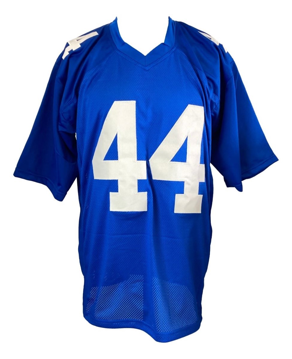 Authentic Ahmad Bradshaw New York Giants Signed Blue Football Jersey with JSA Hologram - Perfect for NFL Memorabilia Collectors and Sports Fans Display