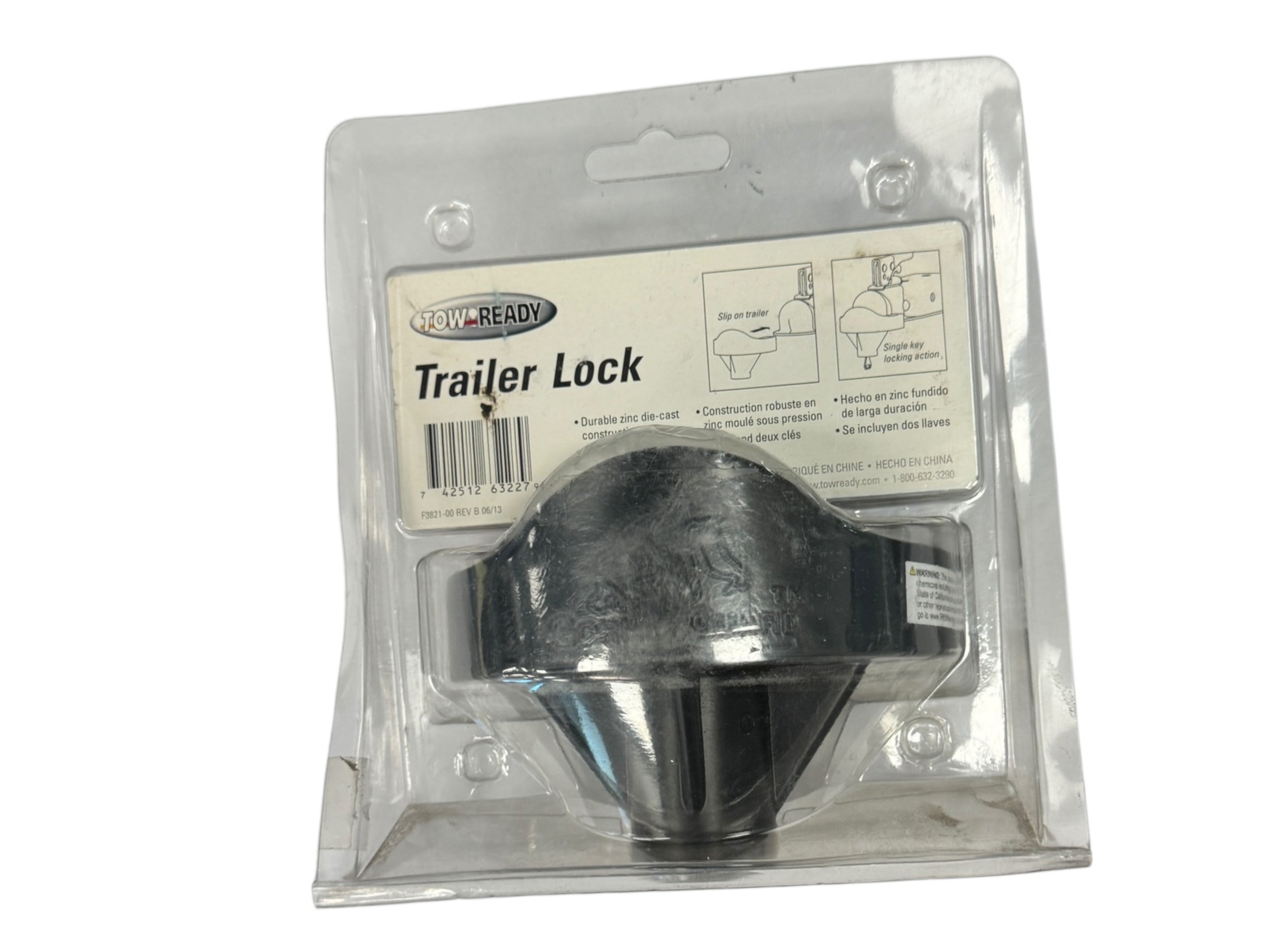 TOW READY 2 5/16 Trailer Coupler Lock - Heavy Duty Hitch Lock for Trailers, Boats & RVs - Secure Your Vehicle During Storage & Transport