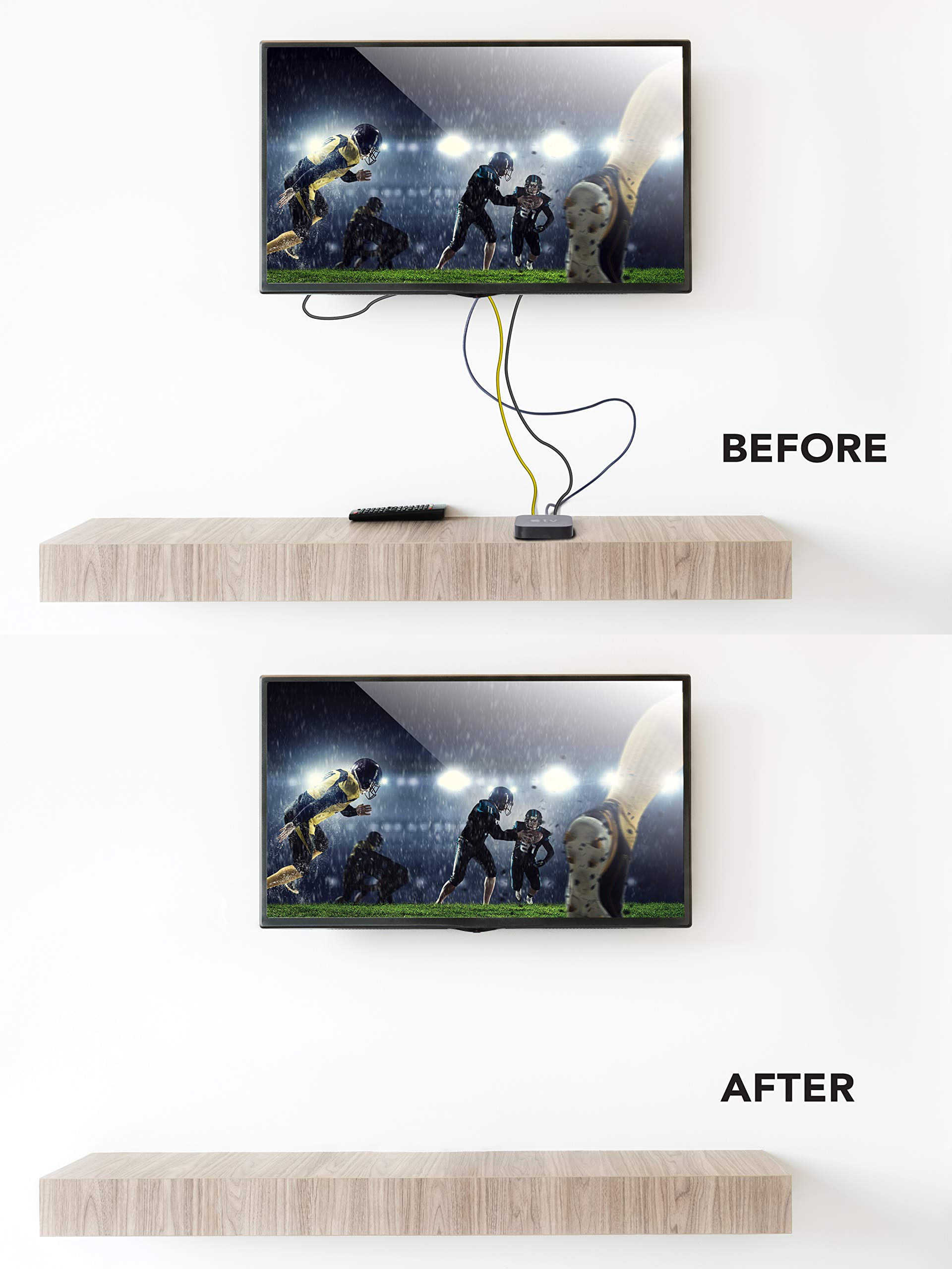Digital Innovations Wrap Caddy - Premium Streaming Device Organizer Holder for Roku, Fire Stick & Apple TV - Perfect for Home Entertainment Setup & Cable Management
