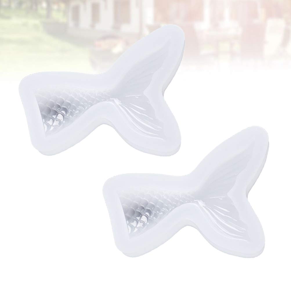 5pcs Silicone Molds for Resin Jewelry, Epoxy Earrings, Candles - DIY Craft Molds with Mermaid Tail Design (White) - Perfect for Handmade Jewelry Making, Candle Crafting, and Resin Art Projects