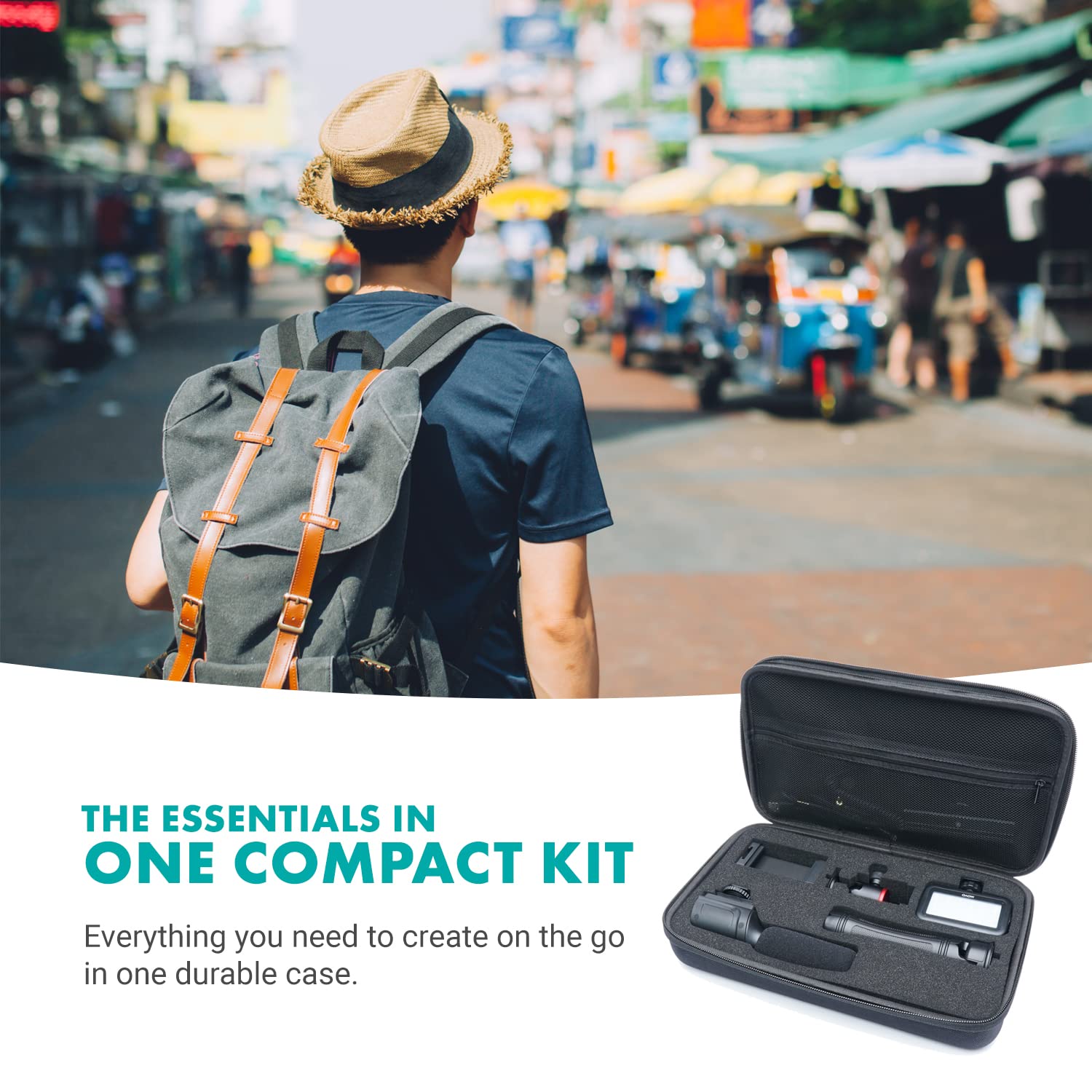 MOVO USB-C Vlogging Kit for iPhone 15/16 Pro - Complete Phone Video Accessories Set with Tripod, Mount, LED Light & Shotgun Mic - Perfect for YouTube Content Creation, TikTok Videos, Podcasting & Live Streaming